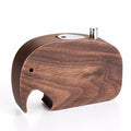 Avtoit | Push-To-Dispense Solid Wood Elephant Toothpick Holder
