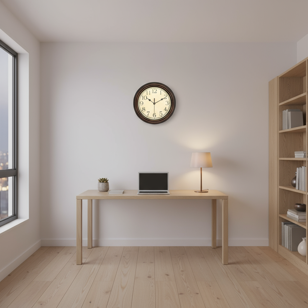 Avtoit | Nostga | Large Wooden Wall Clock Retro Eye-catcher 35 cm