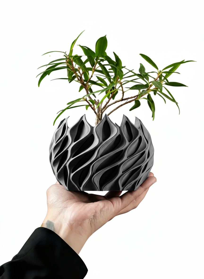 Avtoit | Geometric Flower Pot | 3D Printed Planter made of Bioplastic