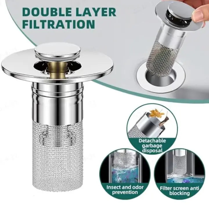 Avtoit | Drain strainer against clogging with pop-up function