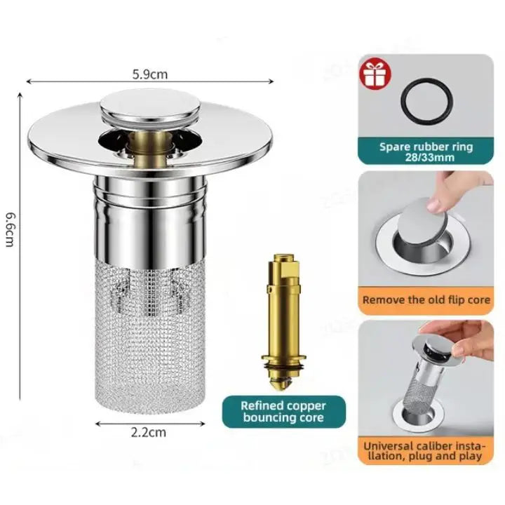Avtoit | Drain strainer against clogging with pop-up function
