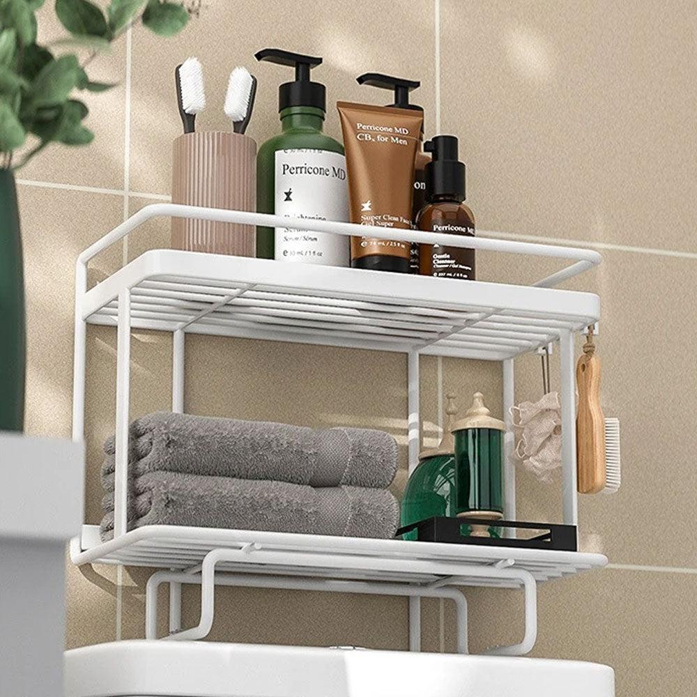 Avtoit | AboveRack | Bathroom Shelf Black No Drilling Narrow