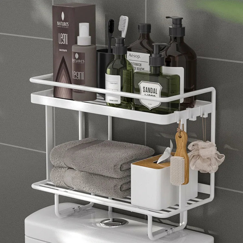 Avtoit | AboveRack | Bathroom Shelf Black No Drilling Narrow