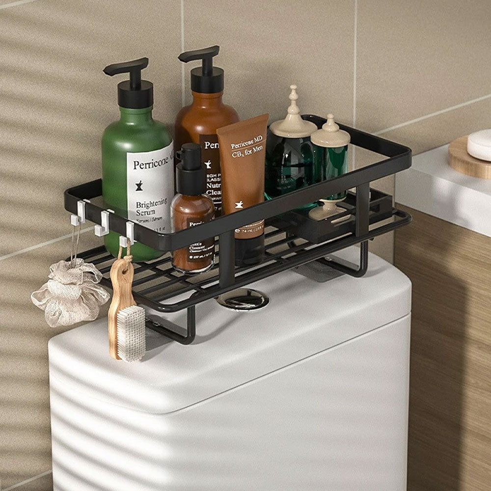 Avtoit | AboveRack | Bathroom Shelf Black No Drilling Narrow