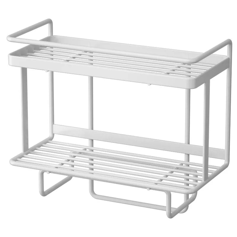 Avtoit | AboveRack | Bathroom Shelf Black No Drilling Narrow