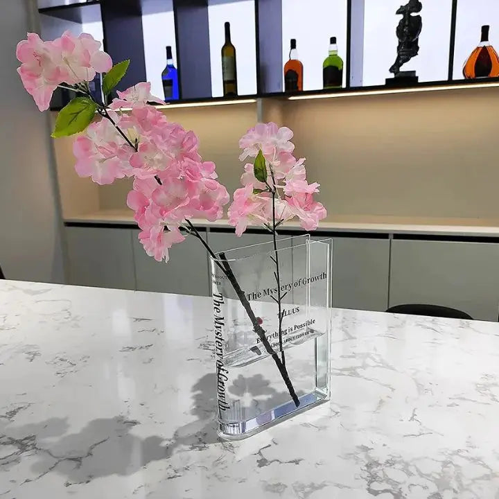 Avtoit | Acrylic Book Vase – Modern Design with Invisible Book Look