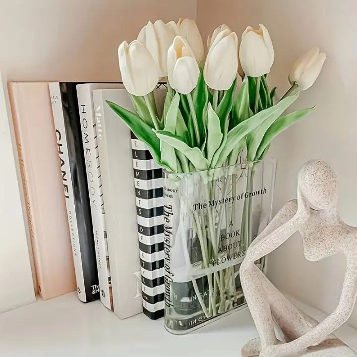 Avtoit | Acrylic Book Vase – Modern Design with Invisible Book Look