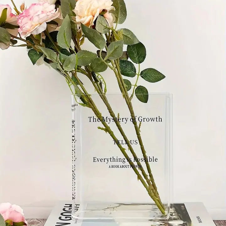 Avtoit | Acrylic Book Vase – Modern Design with Invisible Book Look