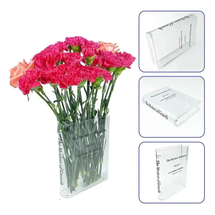 Avtoit | Acrylic Book Vase – Modern Design with Invisible Book Look