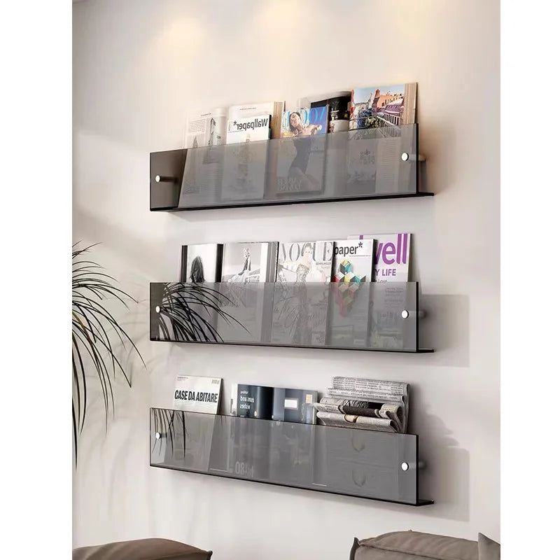 Avtoit | ClearLine – Stylish Acrylic Wall Shelf for Magazines