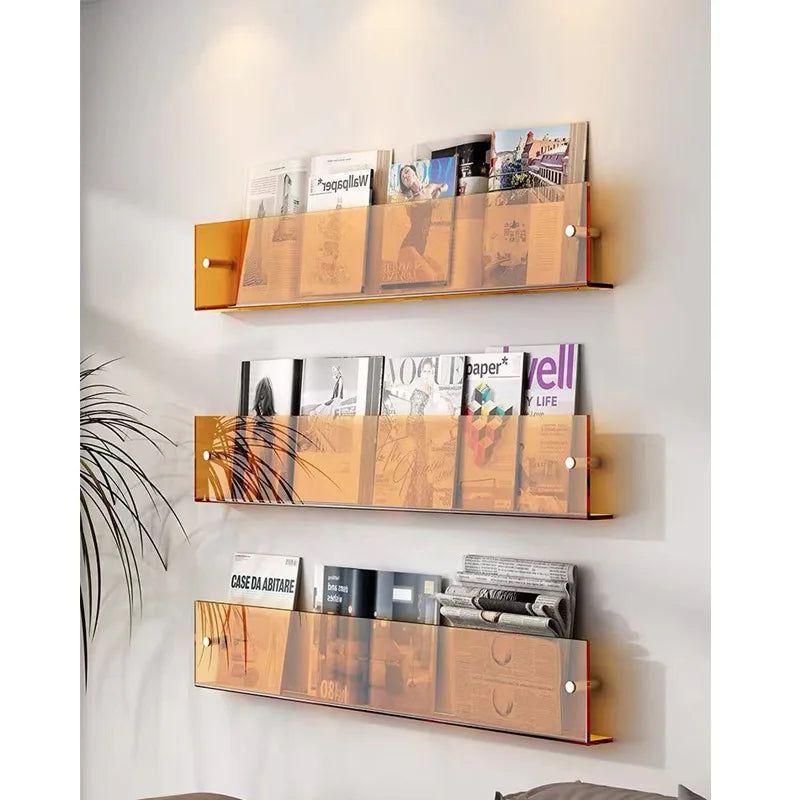 Avtoit | ClearLine – Stylish Acrylic Wall Shelf for Magazines