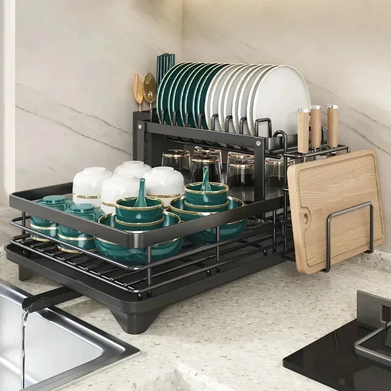 Avtoit | Adjustable Dish Drying Rack – Space-Saving Kitchen Drainer for Small & Large Kitchens