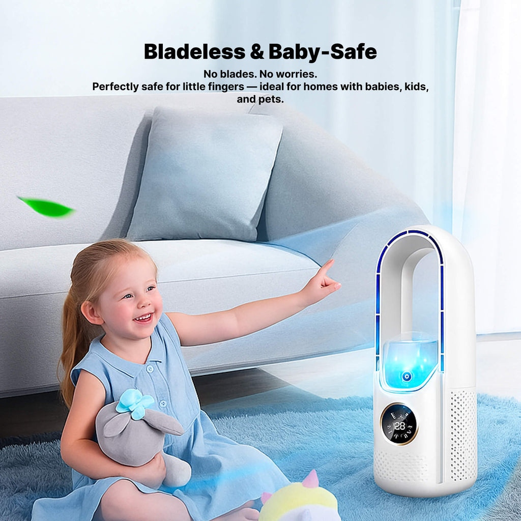 Avtoit | Bladeless Portable Fan | Ultra-Quiet, Ergonomic Design & Ideal for Home and Office Use