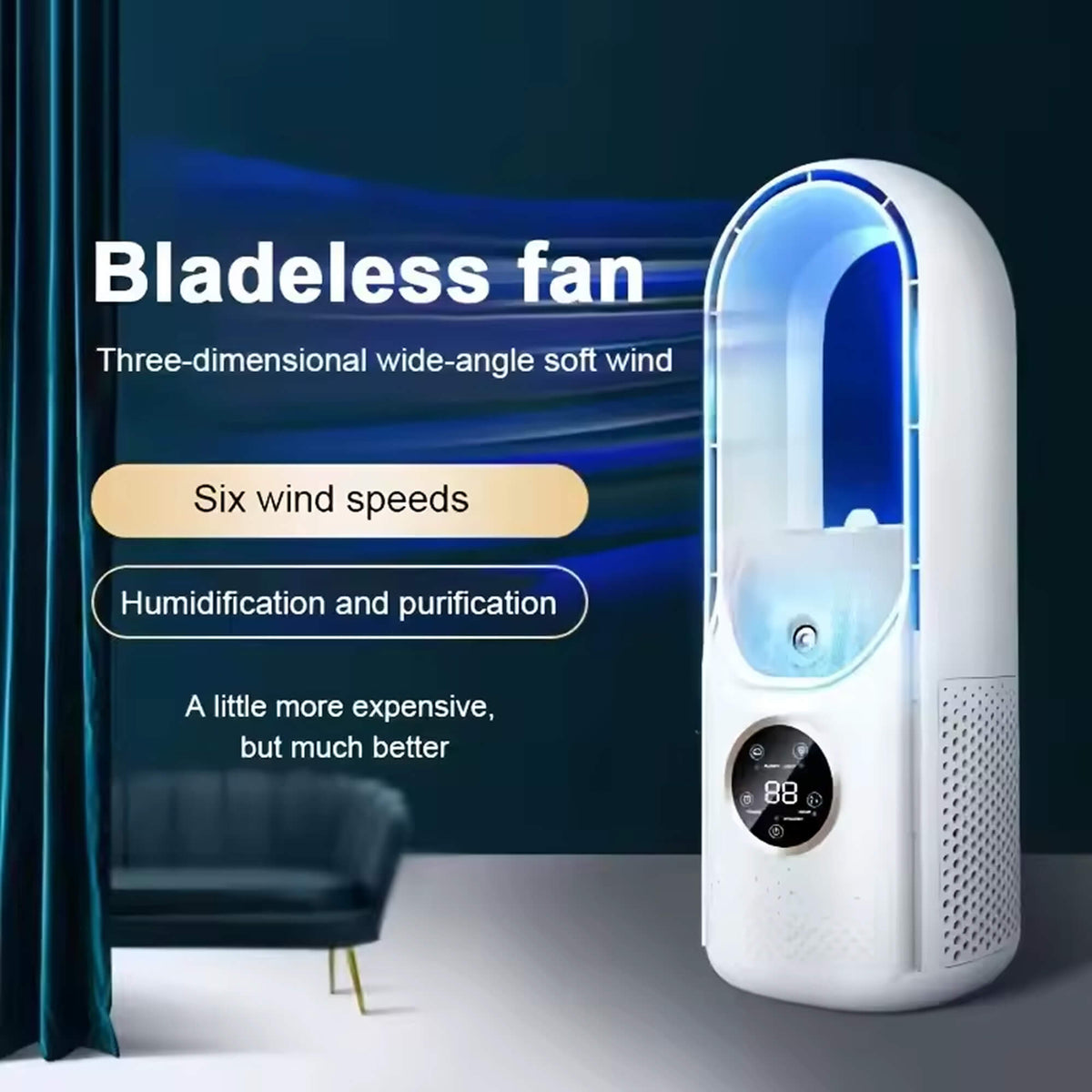 Avtoit | Bladeless Portable Fan | Ultra-Quiet, Ergonomic Design & Ideal for Home and Office Use