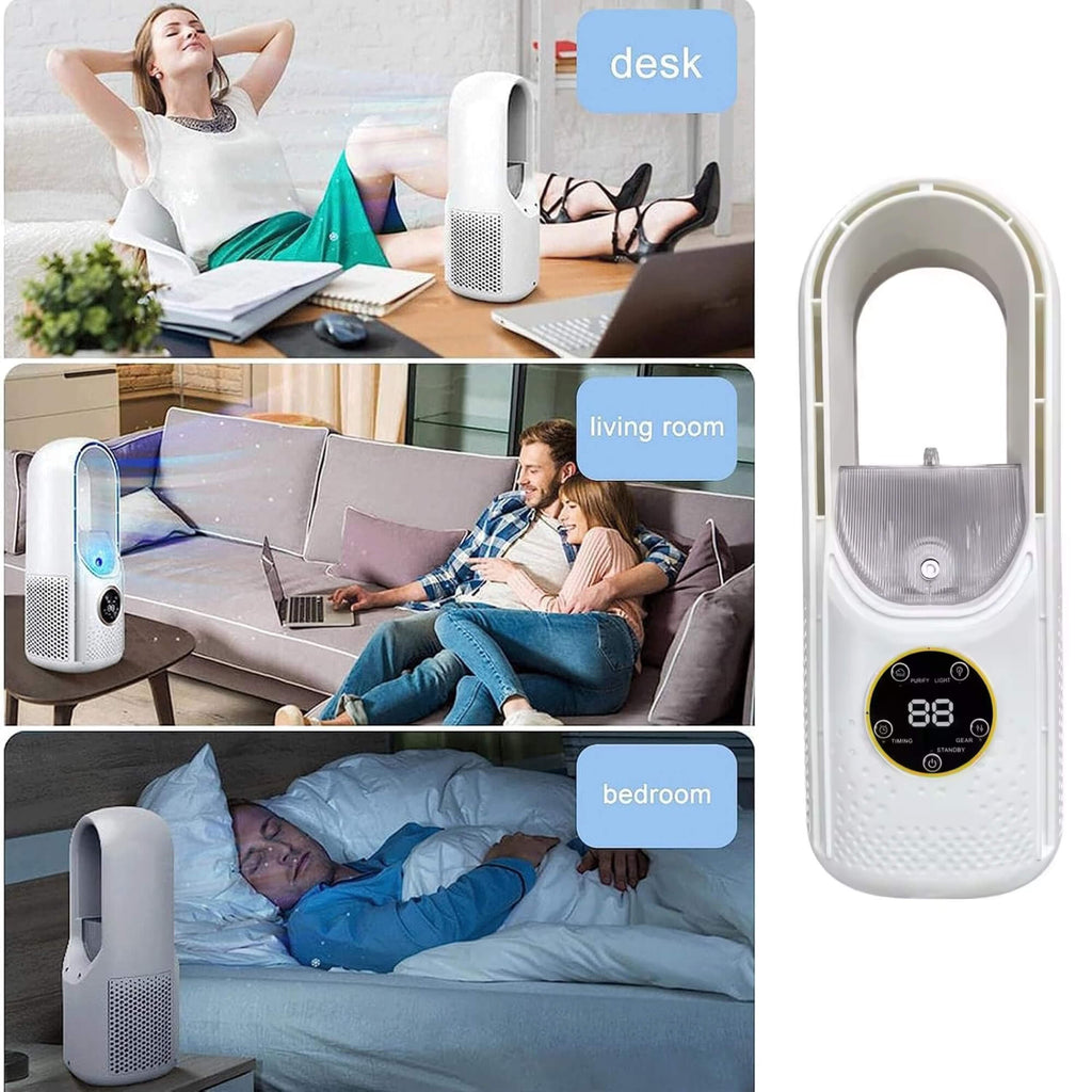 Avtoit | Bladeless Portable Fan | Ultra-Quiet, Ergonomic Design & Ideal for Home and Office Use