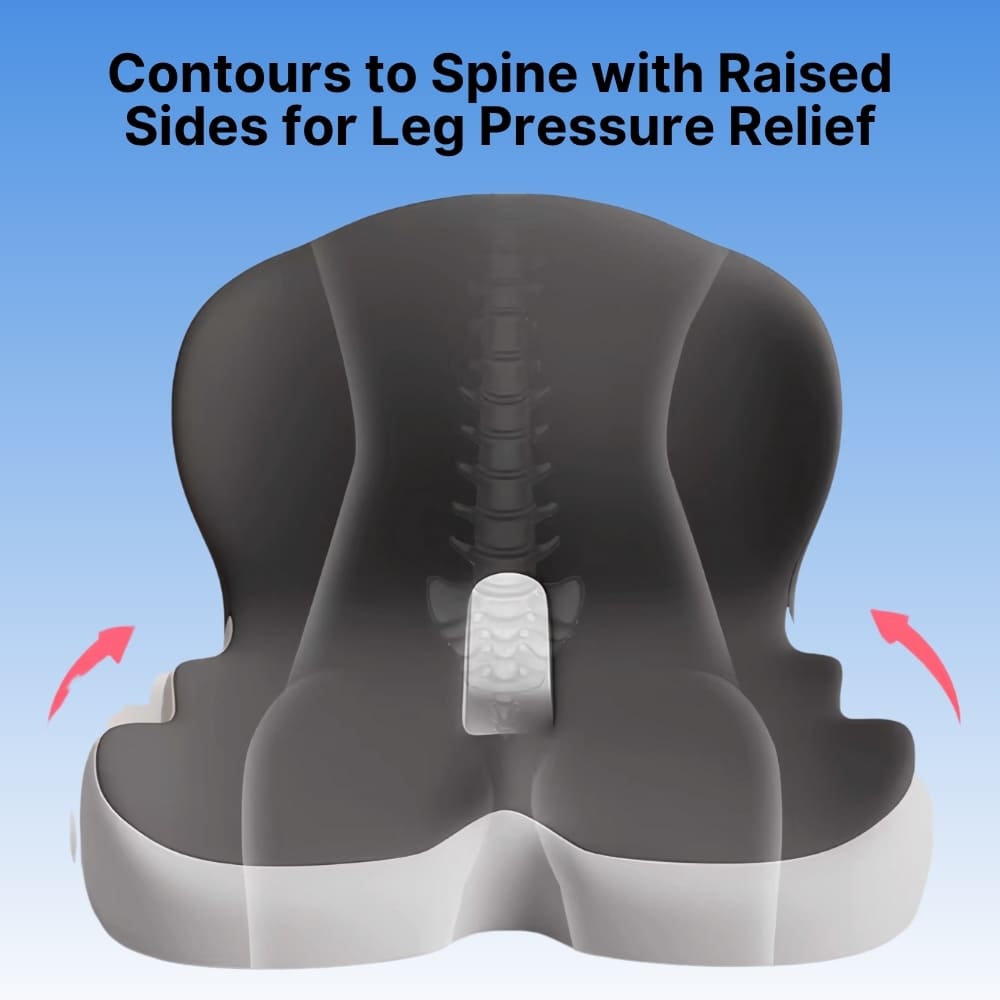 Avtoit | All-in-One Orthopedic Memory Foam Seat - Cushion Seat and Back Cushion for Pain Relief and Comfort