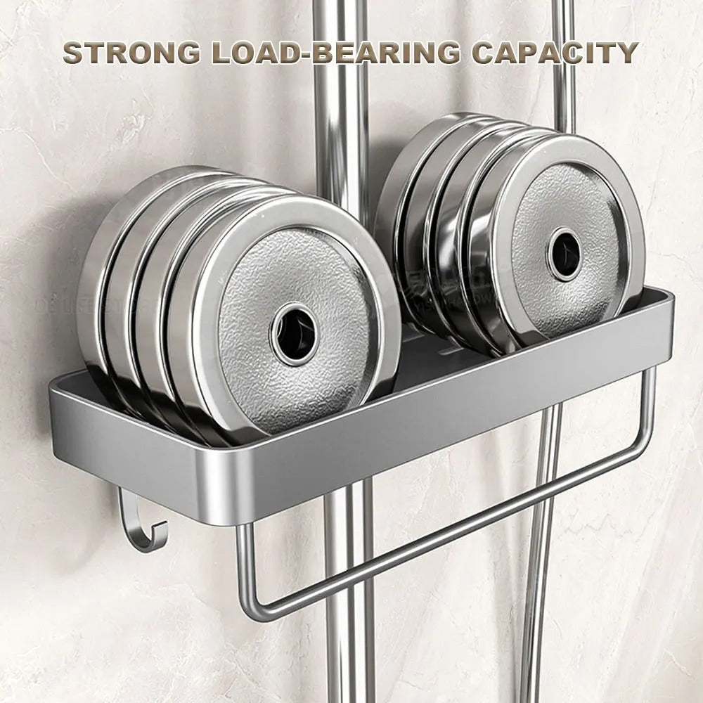 Avtoit | Aluminum Shower Shelf Without Drilling | Practical Shower Tray