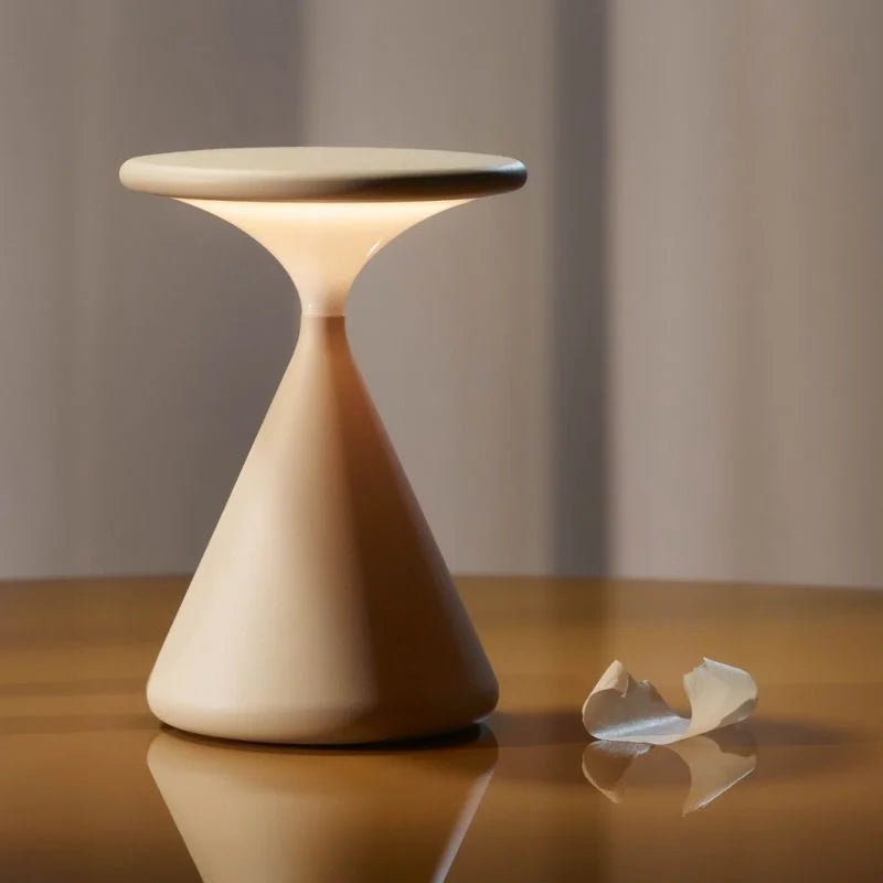 Avtoit | Aeron Hourglass Cordless LED Table Lamp – Rechargeable, Dimmable, Modern Design