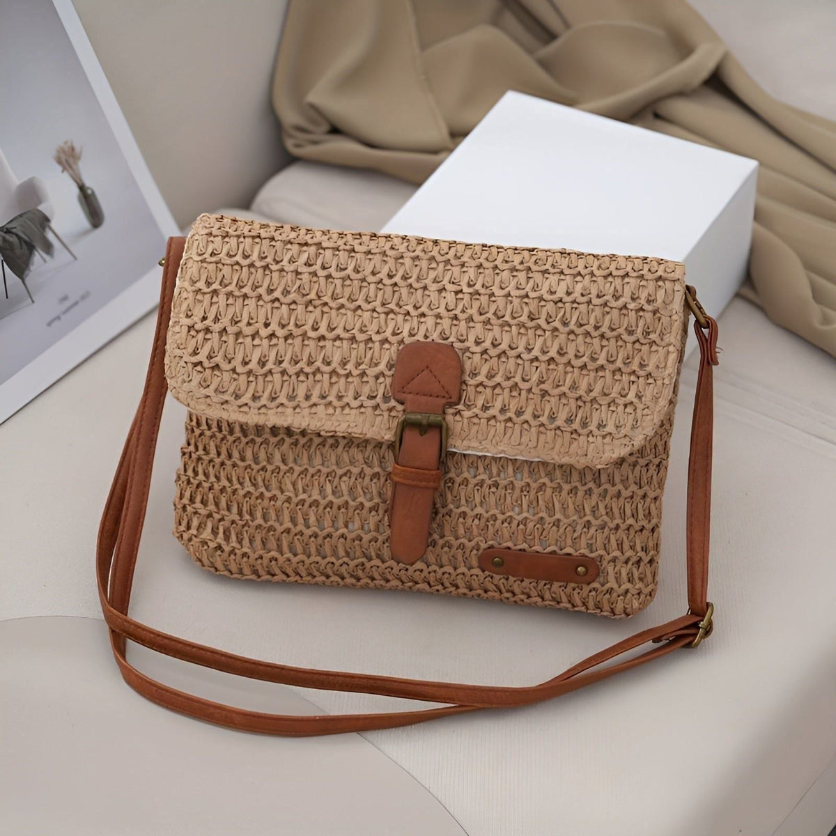 Avtoit | Annalise Bag – Vintage Style Woven Straw Shoulder Bag for Summer