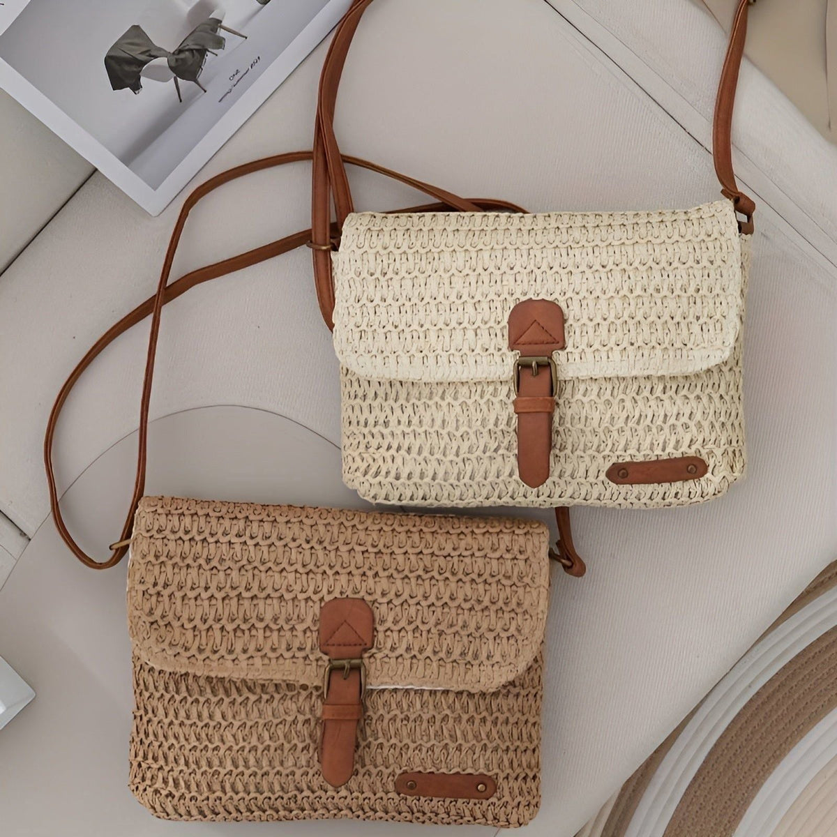 Avtoit | Annalise Bag – Vintage Style Woven Straw Shoulder Bag for Summer