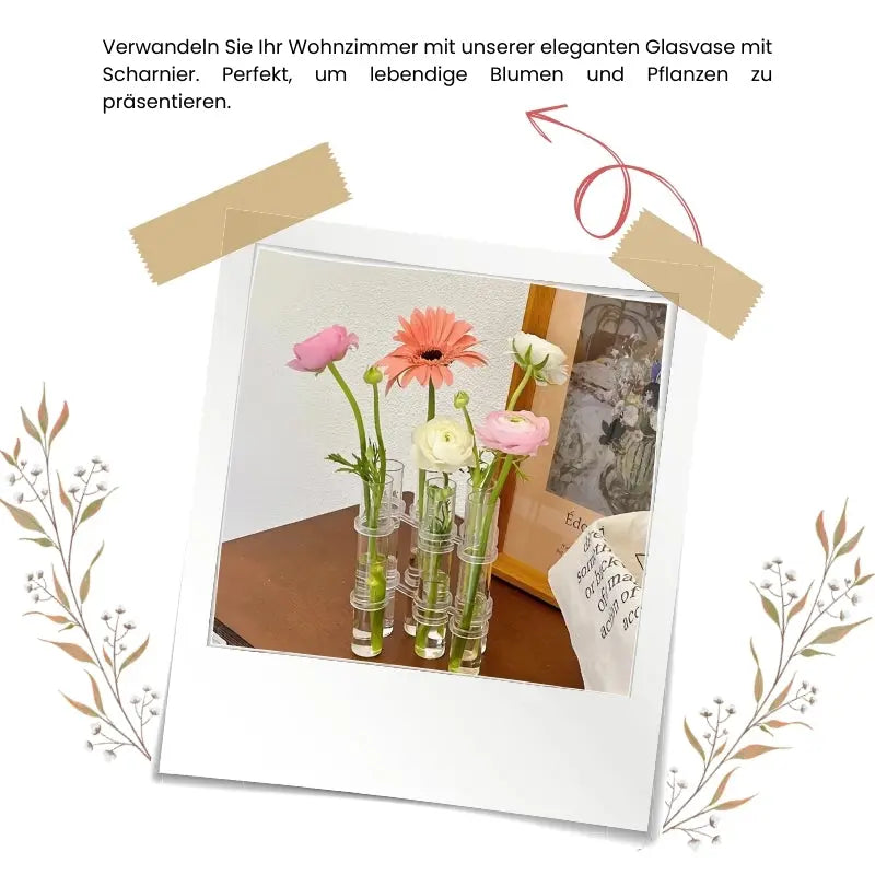 Avtoit | Customizable Glass Flower Vase with Hinge – elegant & versatile