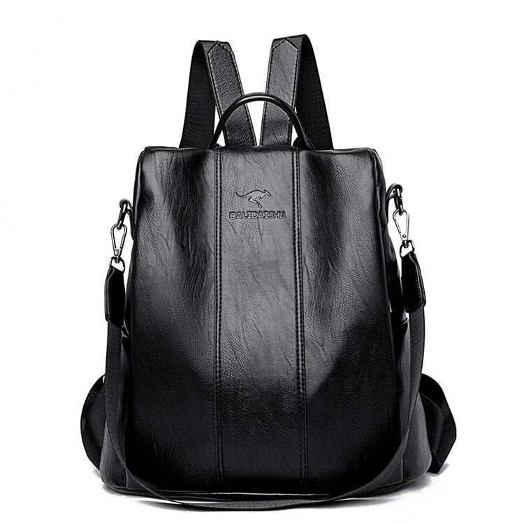 Avtoit | Theft-Proof Leather Backpack for Women in Vintage Style