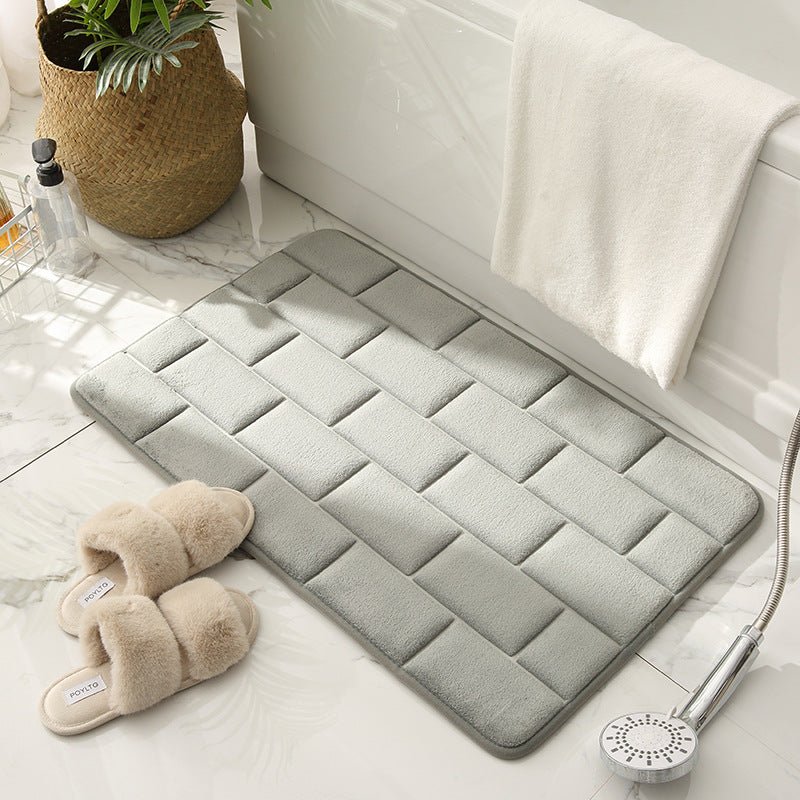 Avtoit | Non-slip Bath Mat Beige Brick Pattern | Bath Mats