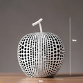 Avtoit | MonoApple Apple Sculpture – black-and-white polka dot pattern