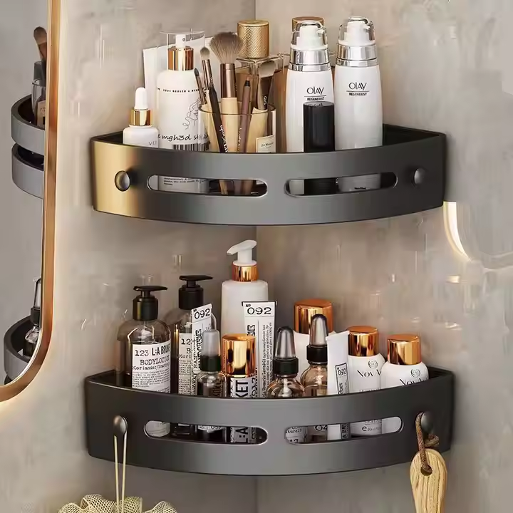 Avtoit | AquaLock Shower Shelf | Shower Tray No Drilling Transparent
