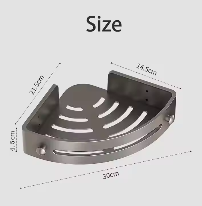Avtoit | AquaLock Shower Shelf | Shower Tray No Drilling Transparent