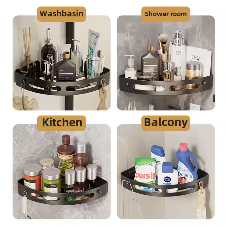 Avtoit | AquaLock Shower Shelf | Shower Tray No Drilling Transparent