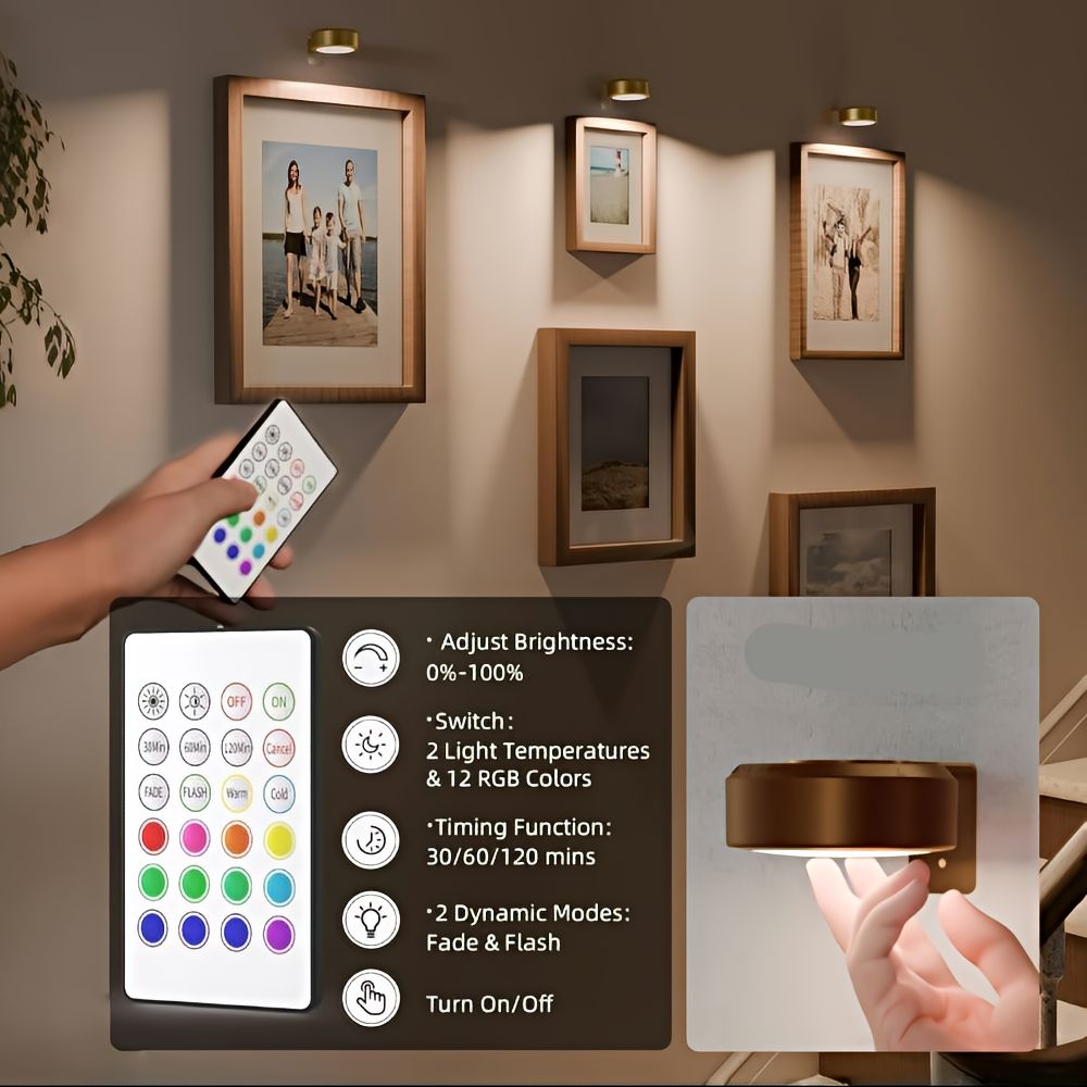 Avtoit | ArtLume | Wireless Rechargeable LED Spotlights for Picture & Artwork Lighting
