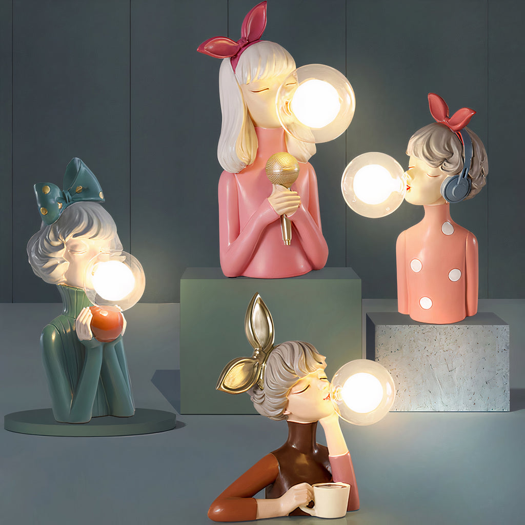 Avtoit | Artisan Sisters Table Lamp | Handcrafted Nightstand Lamp