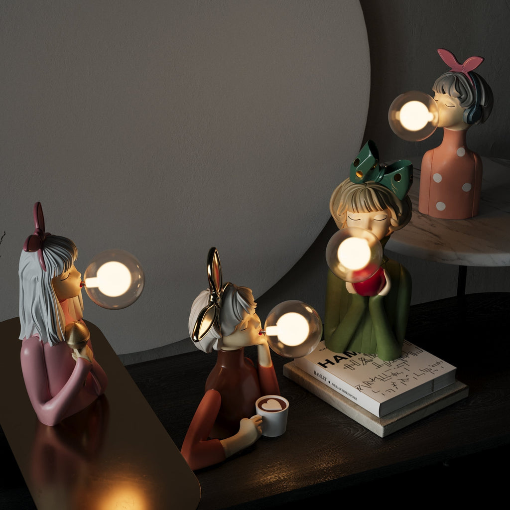 Avtoit | Artisan Sisters Table Lamp | Handcrafted Nightstand Lamp