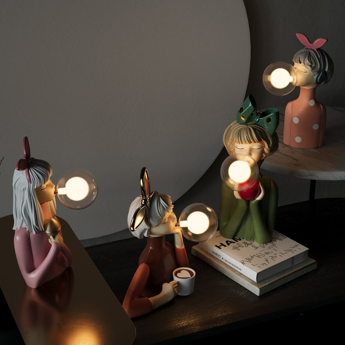 Avtoit | Artisan Sisters Table Lamp | Handcrafted Nightstand Lamp