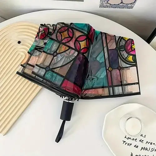 Avtoit | Automatic Umbrella – Vintage Design with Stained Glass and Wind PRedection