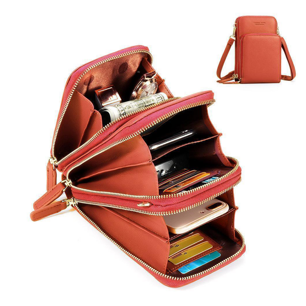 Avtoit | Triple Secure Leather Phone Purse: Elegance Meets Practicality