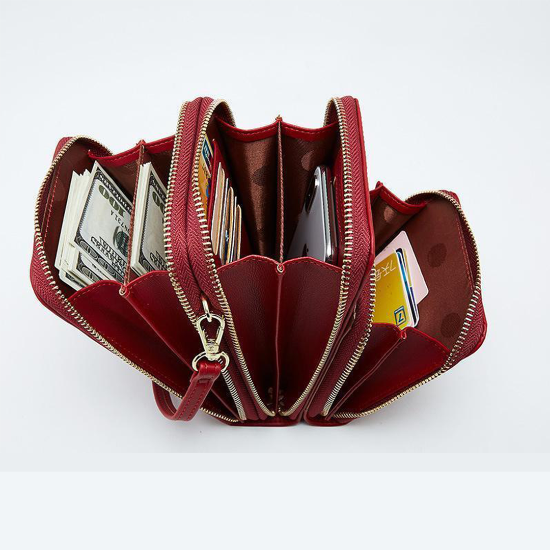 Avtoit | Triple Secure Leather Phone Purse: Elegance Meets Practicality