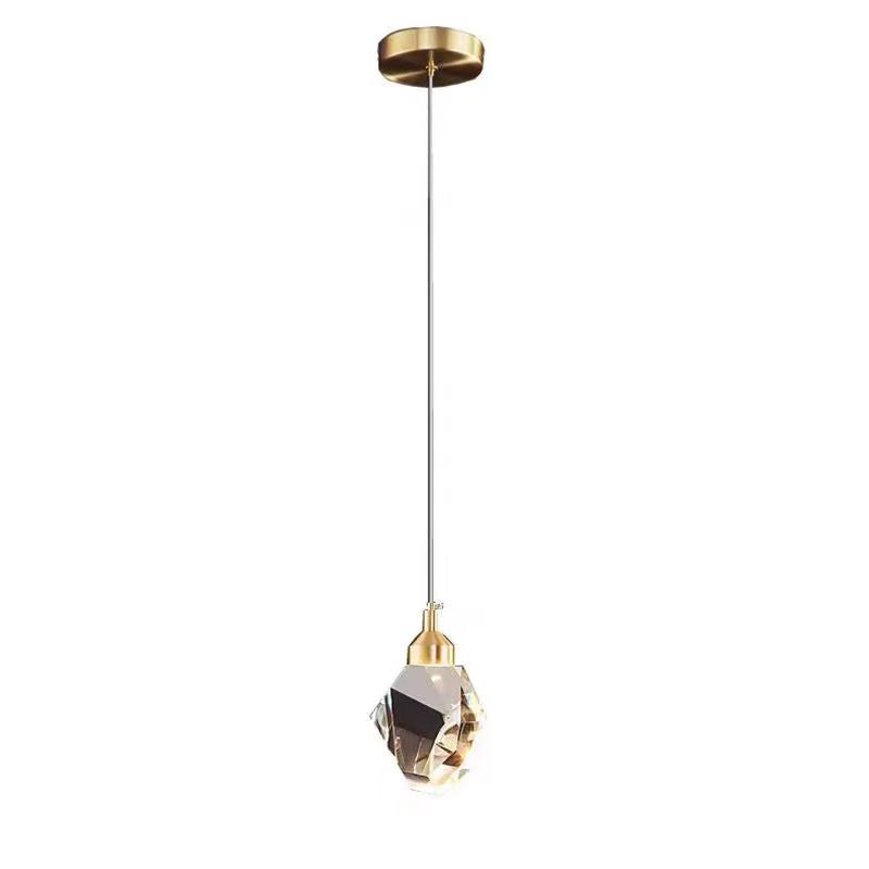 Avtoit | Luxury Diamond Cube Crystal Iron LED Pendant Light For Bedroom