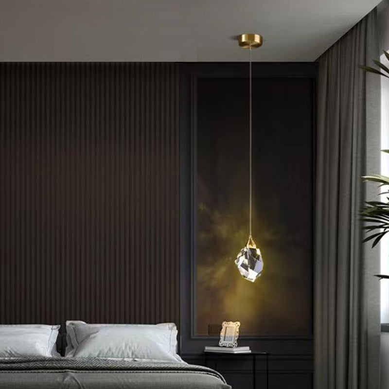 Avtoit | Luxury Diamond Cube Crystal Iron LED Pendant Light For Bedroom