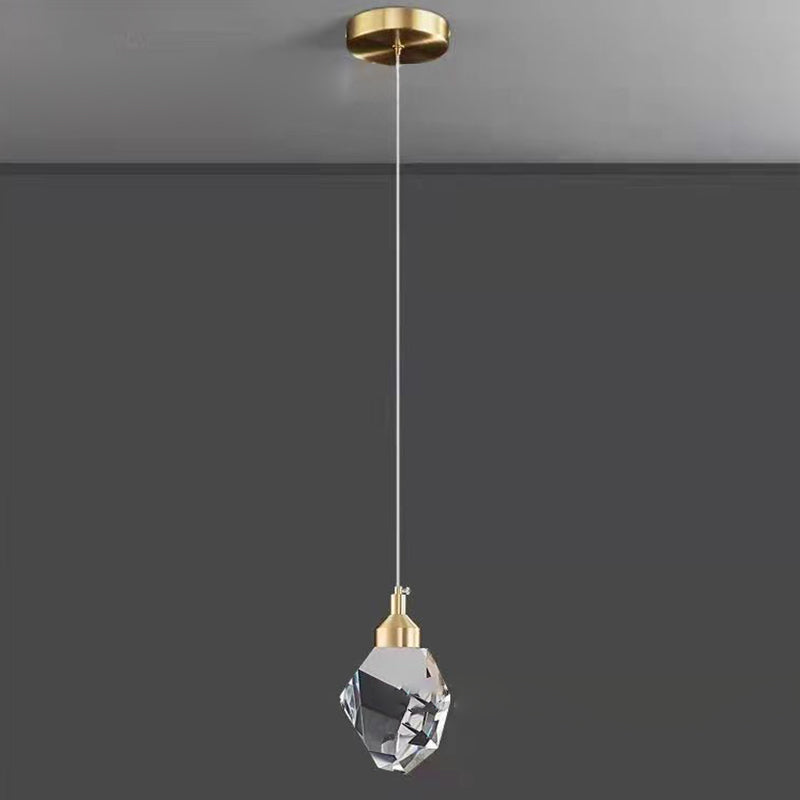 Avtoit | Luxury Diamond Cube Crystal Iron LED Pendant Light For Bedroom