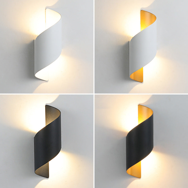 Avtoit | Modern Minimalist Waterproof Spiral Aluminum Acrylic LED Wall Light for Bedroom