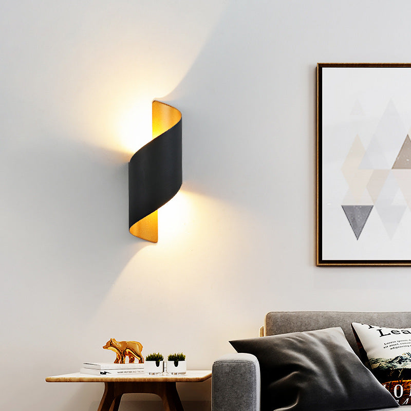 Avtoit | Modern Minimalist Waterproof Spiral Aluminum Acrylic LED Wall Light for Bedroom