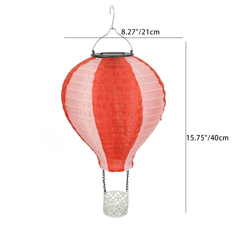 Avtoit | Contemporary Creative Solar Hot Air Balloon Fabric Shade LED Outdoor Pendant Light for Terrace Outside
