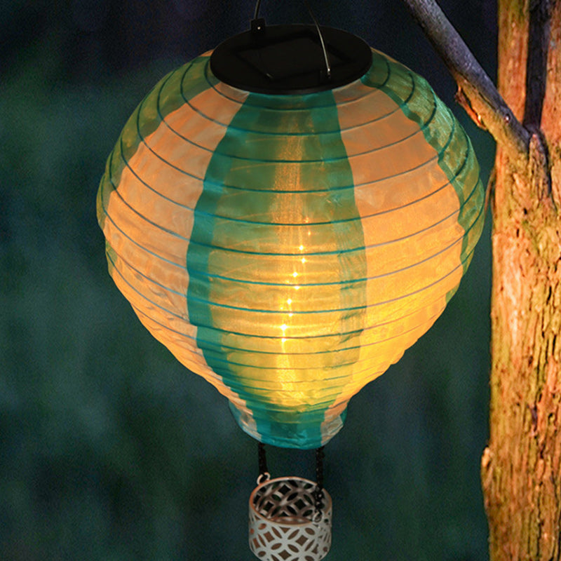 Avtoit | Contemporary Creative Solar Hot Air Balloon Fabric Shade LED Outdoor Pendant Light for Terrace Outside