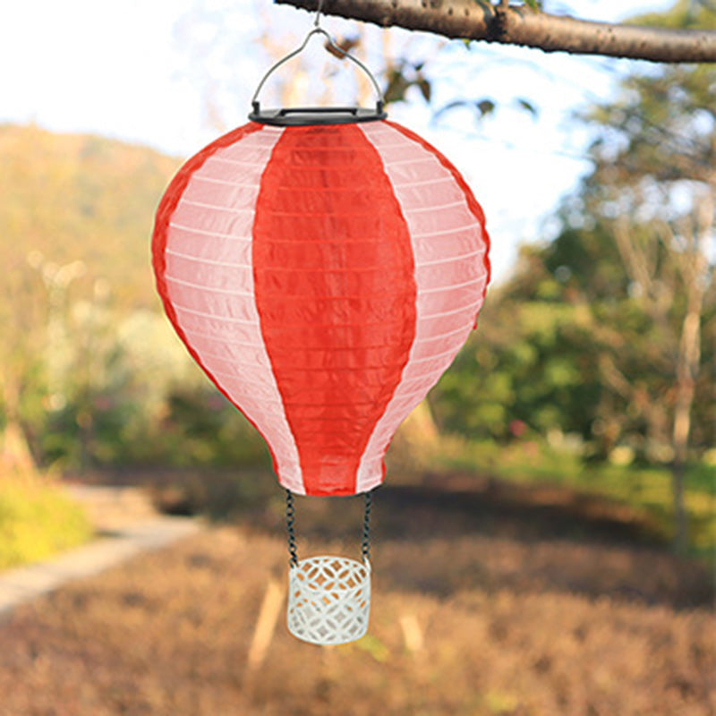 Avtoit | Contemporary Creative Solar Hot Air Balloon Fabric Shade LED Outdoor Pendant Light for Terrace Outside