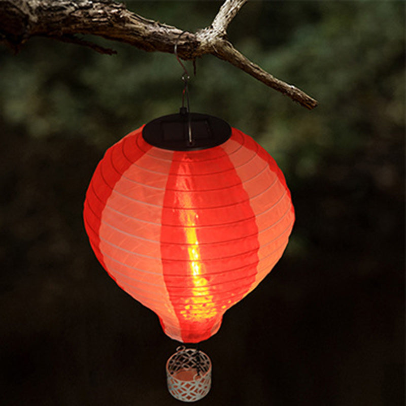 Avtoit | Contemporary Creative Solar Hot Air Balloon Fabric Shade LED Outdoor Pendant Light for Terrace Outside