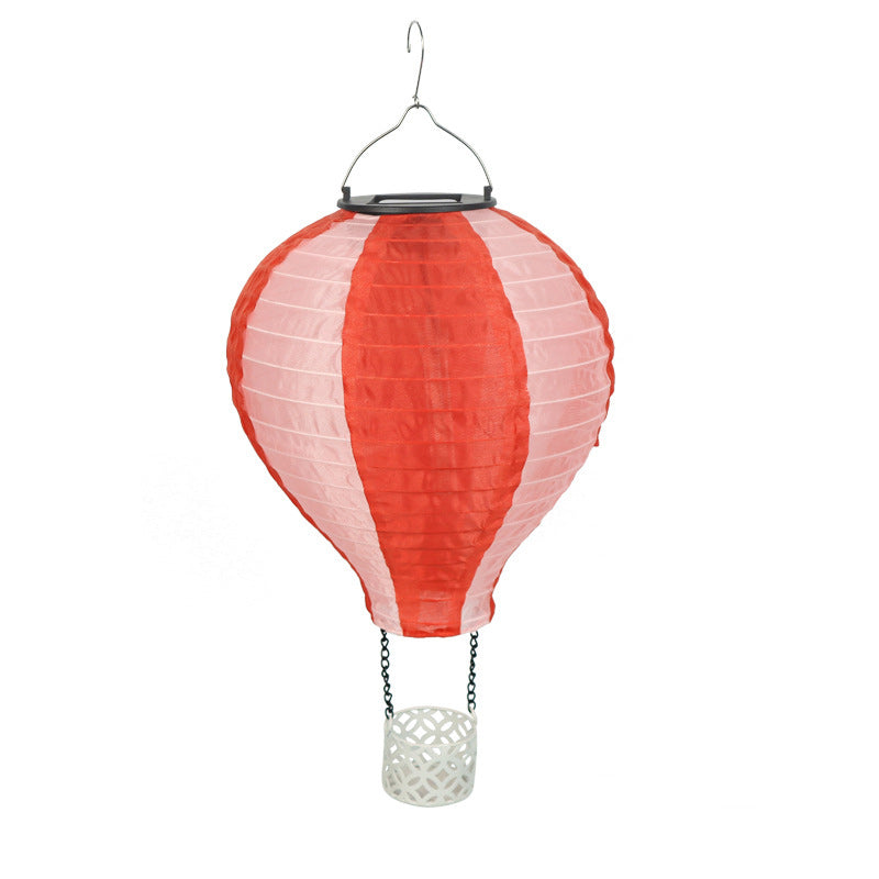 Avtoit | Contemporary Creative Solar Hot Air Balloon Fabric Shade LED Outdoor Pendant Light for Terrace Outside