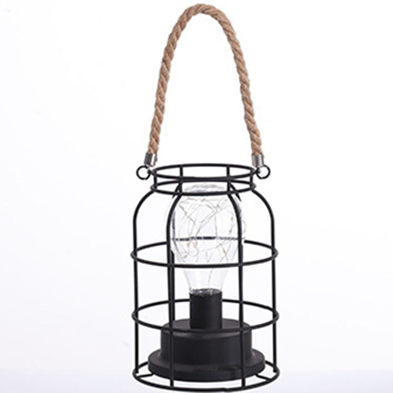 Avtoit | Modern Minimalist Vertical Striped Square Round Iron LED Table Lamp For Living Room