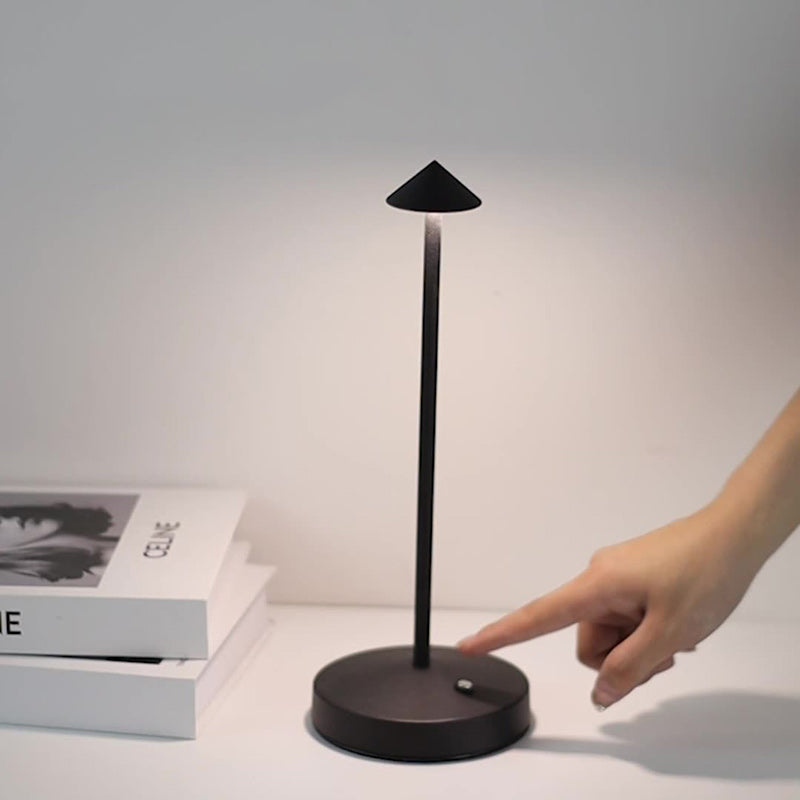 Avtoit | Modern Simplicity Triangle Cone Round Acrylic Cylinder Iron LED Table Lamp for the Living Room